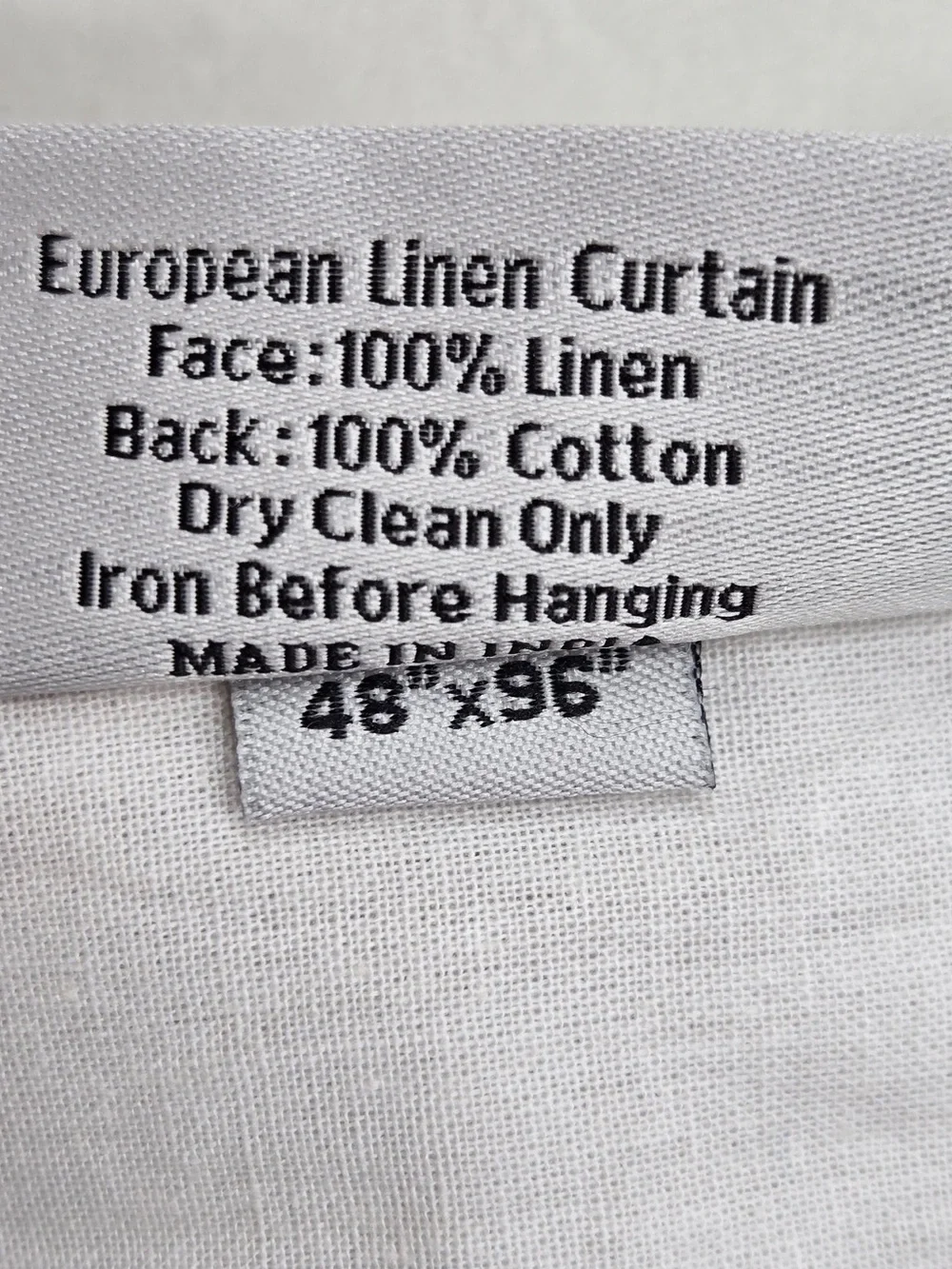 NWT QUINCE Set Of 2 48x96 European Linen Curtains Cloud 9276